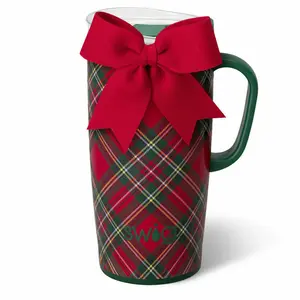 Christmas Plaid Swig Travel Mug - 22 oz