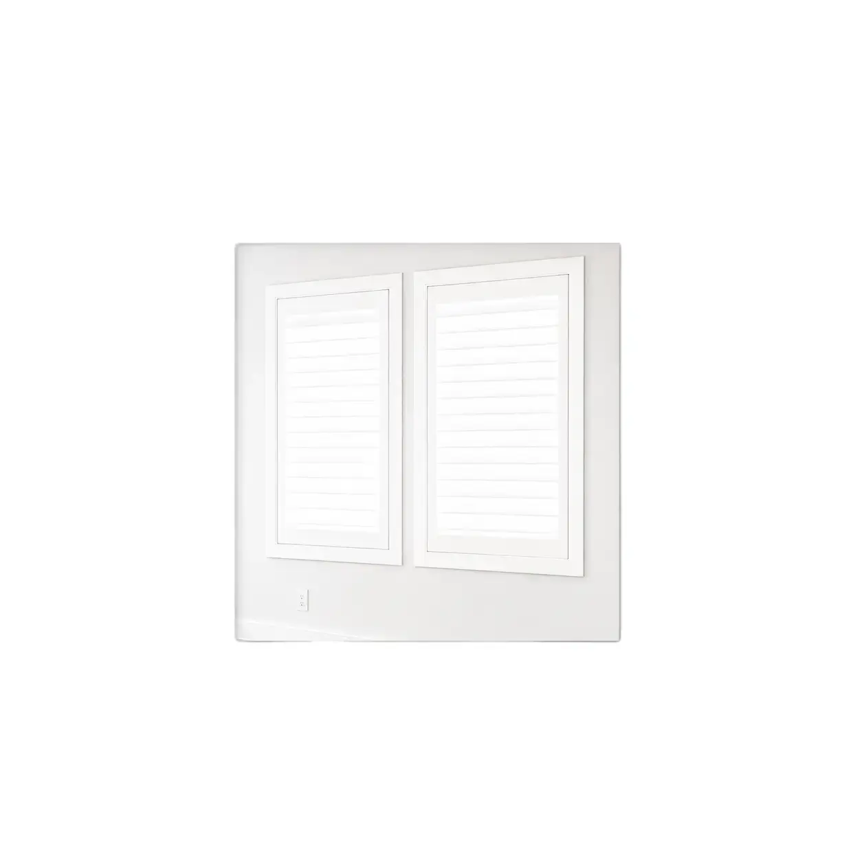 Redi Shutter with Vinyl Louvers, Aluminum Core, Flat Z-Frame, 3.5" Louver Size, Dual-Close Function and Included Installation Hardware