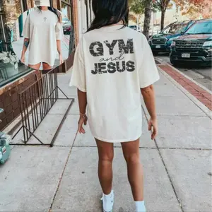 Gym And Jesus Shirt, 2-sided T-Shirt, Gym Pump Cover, Christian Gym Shirt Menswear vintage