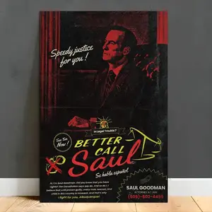"Better Call Saul" Vintage-Style Poster - Frameless Poster Print Unframed Wall Art