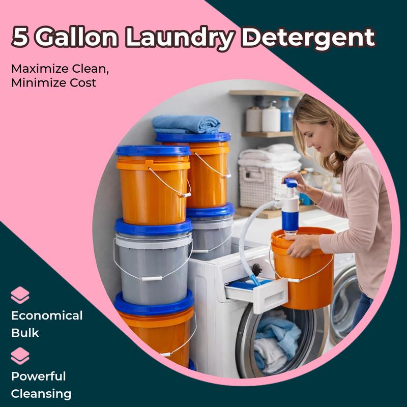 5 Galon Laundry Detergent - Effective and Convenient for Laundry Cleaning, Versatile & User-Friendly, Efficient Cleaning Solution Cold Grease Remover Cleaner