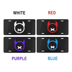 Quiet Club Racing White on Black Logo, quiet license plate, vanity license plates, Aluminum License Plate Car Accessory