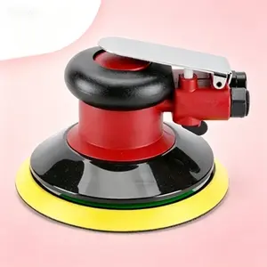 Pneumatic Random Orbital Sander, 6 Inch Dual Action Heavy Duty Air Sander with Free Backing Plate, Professional Palm Grip Auto Body Sander for Woodworking, Metal Polishing, Reusable Hook and Loop Pad