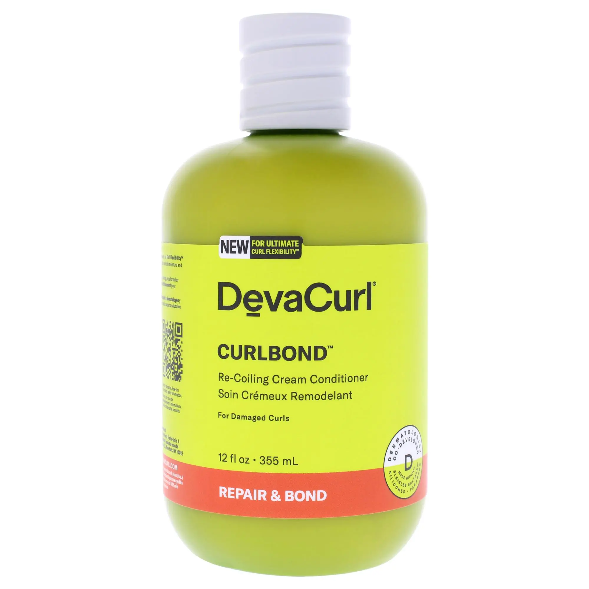 DevaCurl Curlbond Cream Conditioner, Unisex Haircare Product - 12 fl oz, Easy to Apply