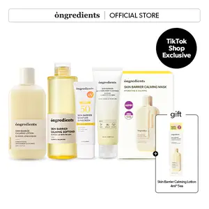 [ongredients Official Shop] Skin Barrier Glass Skin Bundle, Full-Korean Skincare routine set, Glow Skin, Soothing, Moisturizing