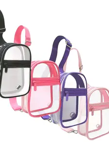 Women's PVC Transparent Small Shoulder Bag, Waterproof Multifunctional Cosmetic Storage Lightweight Crossbody Bag, Fashionable Makeup Organizer Gift