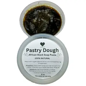100% AUTHENTIC AFRICAN BLACK SOAP PASTE | PASTRY DOUGH | ALL SKIN TYPES | GENTLE EXFOLIATION | HYPERPIGMENTATION | ACNE | FRAGRANCE-FREE | CLEANSER