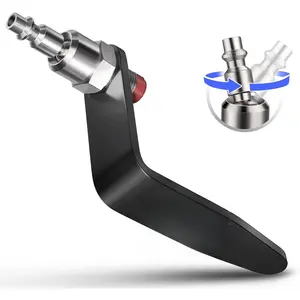 1/4 Inch 360 Degree Pneumatic Tool Rafter Hook° Rotating Air Connector, Lightweight Aluminum Air Tool Storage Rack, L-Shaped Hook for Air Nail Gun, Air Hammer, Air Blow Gun