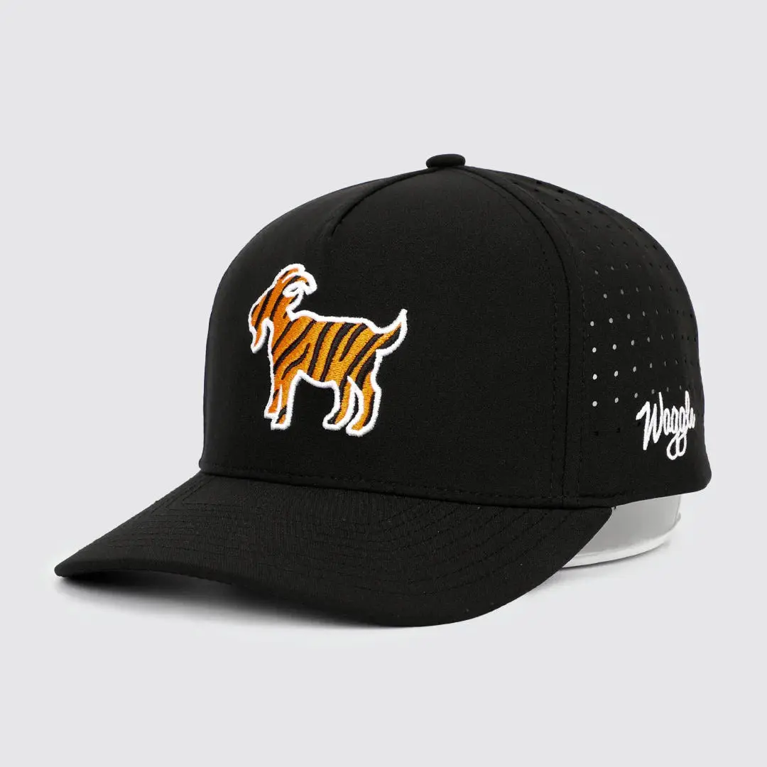 Waggle Original Snapback Hat - The GOAT (Black)