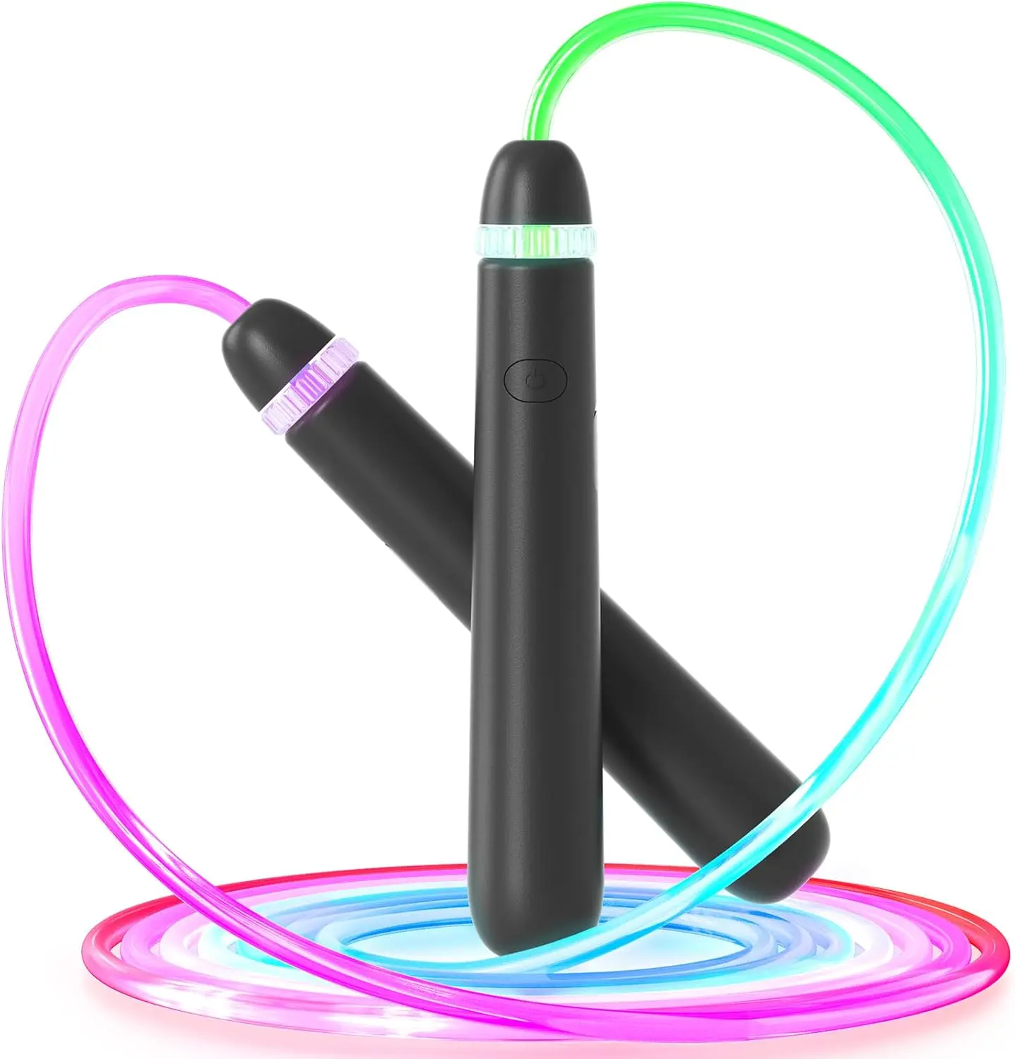 LED Light-Up Skipping Rope - Cordless Adjustable Smart Cable for Kids Home Workout, Exercise and Fitness, Recreational Sports Use, For Sports And Leisure, For Household, Body, Instruction Manual, Acrylonitrile Butadiene Styrene (Abs), Adjustable Handle