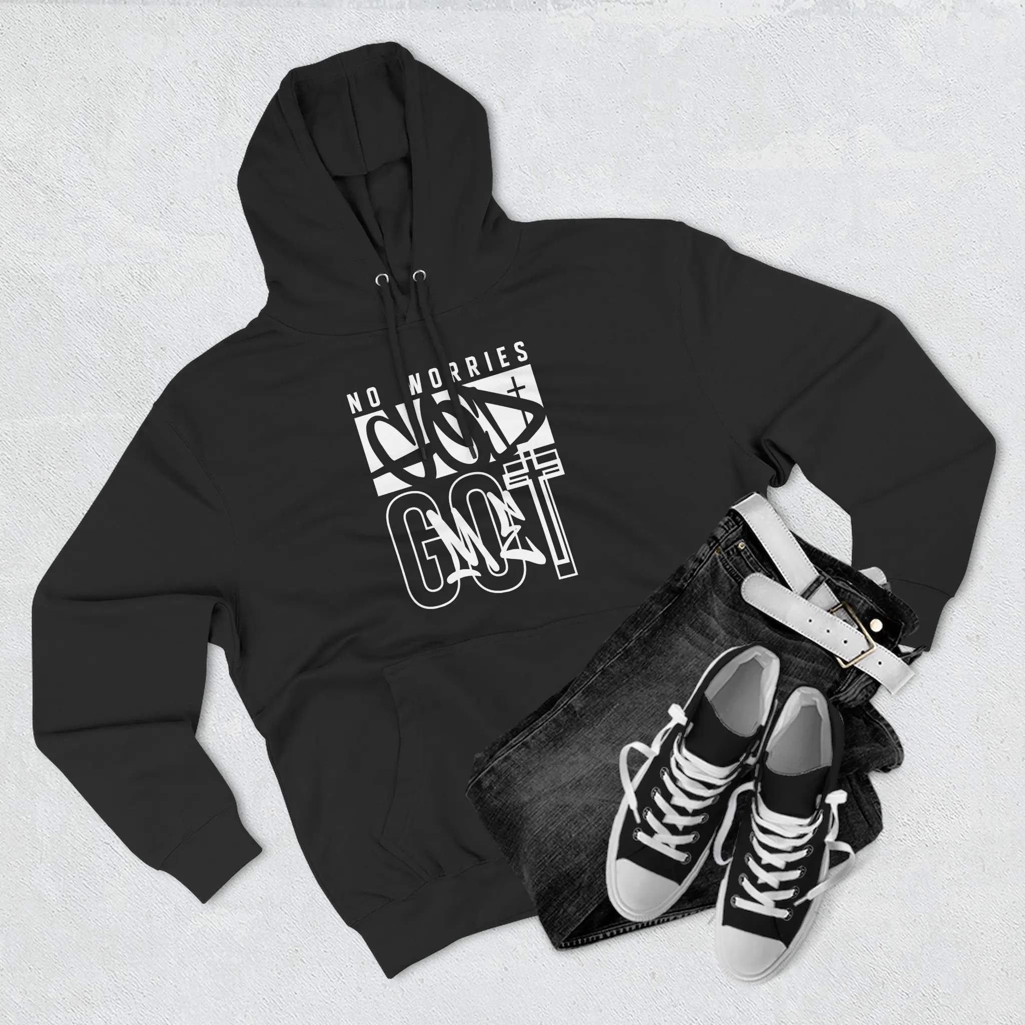 No Worries - God Got Me Hoodie | Faith Graphic Pullover