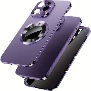 [Magnetic Privacy Case]Magnetic Privacy Protection Case for iPhone 16/15/14/13/12 Pro Max Plus Series, with Anti-Spy Screen And Two-in-One Design, All-Metal Frame