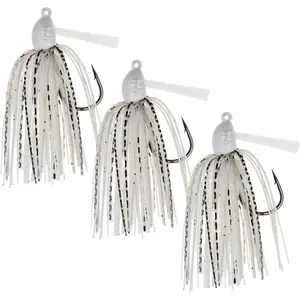 Swim Jigs for Bass Fishing - Weedless  Design Fishing Lures and  Skirt - Also Pike, Walleye and Muskie and  (3-Pack)