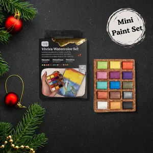 Watercolor Pans - Metallic 15 Colors