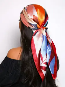 Women's All Over Print Square Scarf, Casual Versatile Scarf for Women, Fashion Accessories for Daily Wear, Trendy All-match & Exquisite Scarf for Birthday Gift