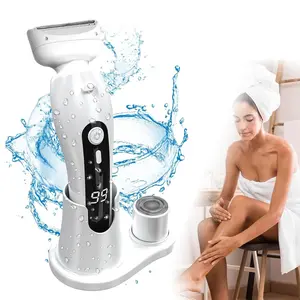 2 in 1 Electric Hair Shaver with Replacement Heads, 1 Box Waterproof Hair Removal Machine with LED Light, Rechargeable Body Hair Removal Tool for Women, Rechargeable Hair Remover
