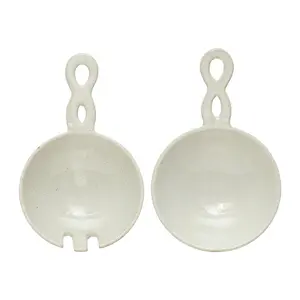 Stoneware Server with Twisted Handle