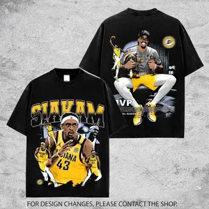 Vintage Pascal Siakam Graphic Tee For Pacer Nation. Siakam 43 Pacer Basketball Streetwear Shirt, Oversized Unisex Fan Tee Gift for Men & Women