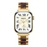 MISSAIR Resin Jewelry Bracelet Band for Women, 316L Stainless Steel Strap with Resin Inlay Compatible with Apple Watch Series 1–12, SE & Ultra, 38mm–49mm