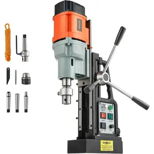 VEVOR Mag Drill Press, 1300W 1.57 Boring Diameter, 2922lbf Power Portable Magnetic Drill, 810 PRM, 11Pcs Drill Bits Electric Drilling Machine for Metal Surface, Industrial and Home ImprovementVEVOR Super Brand Day