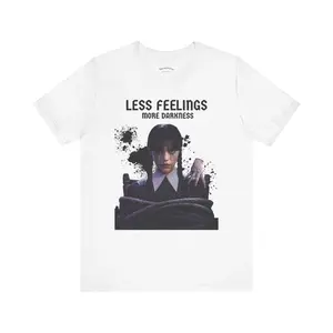 Wednesday Addams Graphic T-shirt Cotton Fit Casual Womenswear Gothic