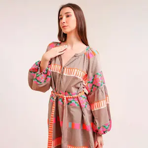 Folk Fusion Midi Dress