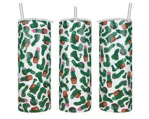 20 oz Holographic Bachelorette Party Gag Gift Penis Cactus Sublimation Tumbler