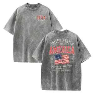 Vintage USA Patriotic Shirt, United States of America Tee, Land of the Free Graphic Shirt, Fourth of July Outfit