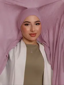 1pc Instant Jersey Hijab with Undercap, Silky Soft Breathable Fabric, Casual Plain Design, Ideal for All Seasons & Special Occasions, Stretchy Hijab