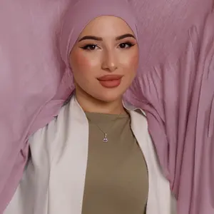 1pc Instant Jersey Hijab with Undercap, Silky Soft Breathable Fabric, Casual Plain Design, Ideal for All Seasons & Special Occasions, Stretchy Hijab