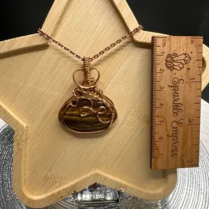 Tigers Eye hand wired pendant