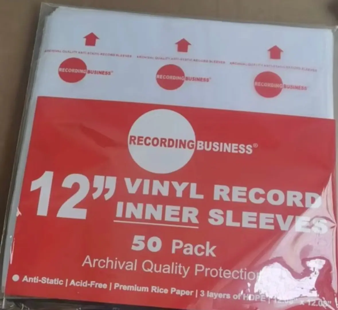 12” Vinyl Record Inner Sleeves