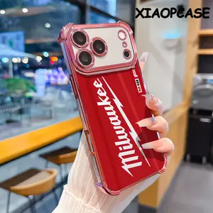 Milwaukee Pattern Design  Phone Case Suitable for iPhone 17 16e 16 15 14 13 12 11  Pro Max Air Plus Anti-Drop Transparent Soft Back Cover