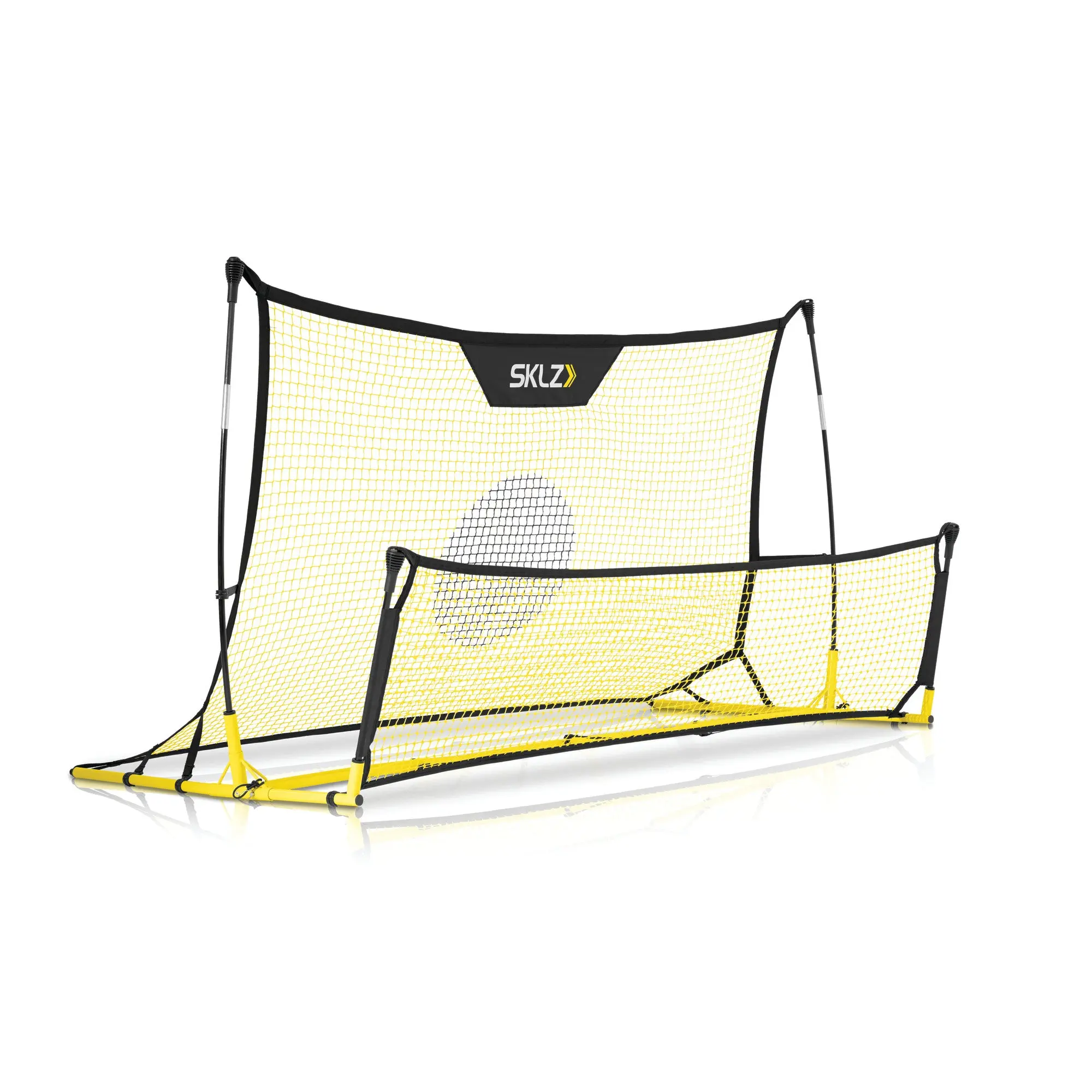 SKLZ Quickster Small Football Goals - True-Roll Rebound Soccer Training Equipment for Enthusiasts to Refine Passing, Receiving, Ball Control Skills, Refines Skills