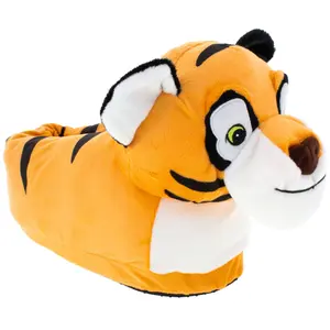 Orange Tiger Cub Slippers - Adorable Plush Animal Slippers with Bright Orange Fur & Black Stripes for Indoors - Supreme Comfort with Memory Foam Footbed & Non-Slip Sole - Perfect Gift for Animal Lovers