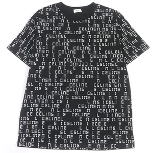 Pre-owned Celine Cotton Small Leather Goods Logo Print Crew Neck T Shirt