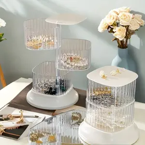 Rotating Makeup Sponge Holder Organizer, Multi-Functional Cosmetic Storage Solution, Durable & Convenient Design for Easy Access, Multilayer Storage, Jewelry Storage Unit