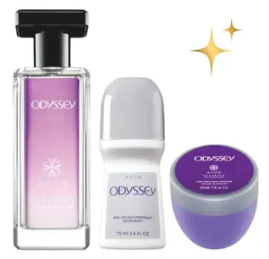 Odyssey Classics Set Perfume + Deodorant + Body Cream AVON