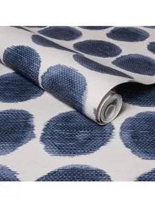 Textile Dot Peel & Stick Wallpaper Blue - Opalhouse