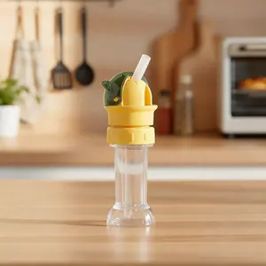 2 in 1 Universal Bottle Straw Adapter, Leak-Proof Kids Straw Cap with Silicone Straw & Dust Cover, Portable Drink Converter for Most Water Bottles