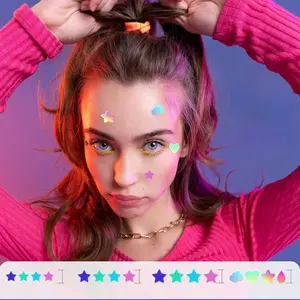 280pcs, Galaxy Star Hydrocolloid Blemish Cover Patches, 7 Colors Aesthetic Daily Facial Skin Protective Stickers, Waterproof Day & Night Wear Cute Beauty Patches, 280pcs Bulk Pack
