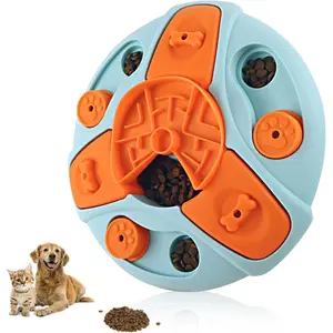 Interactive Dog Puzzle Feeder & Slow Feeder Bowl - Non-Slip Dog Food Puzzle Toy for Controlled Eating, IQ Training & Mental Stimulation - Treat Dispensing Puzzle for Smarter, Healthier Pets
