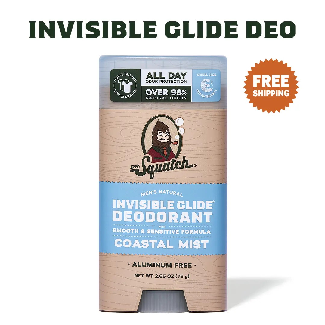 Dr. Squatch Invisible Glide Natural Deodorant - Body Care for Men Dr. Squatch Invisible Glide Natural Deodorant - Body Care for Men
