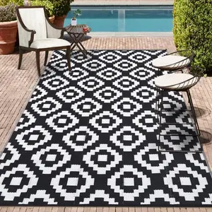 【GARVEE】Outdoor Rug Non Slip Outdoorfun Waterproof for Patios Clearance, Reversible Plastic Straw Camping Carpet, Large Area Rugs Mats for RV, Picnic, Backyard, Deck, Balcony, Porch, Beach