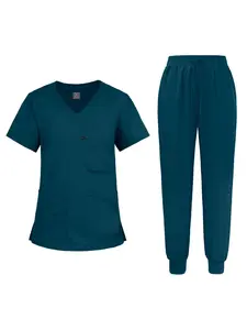 New Men's and Women's Multi-color Overalls Doctor Nurse Beauty Salon Pet Grooming Staff Front Desk Clerk Uniform Set