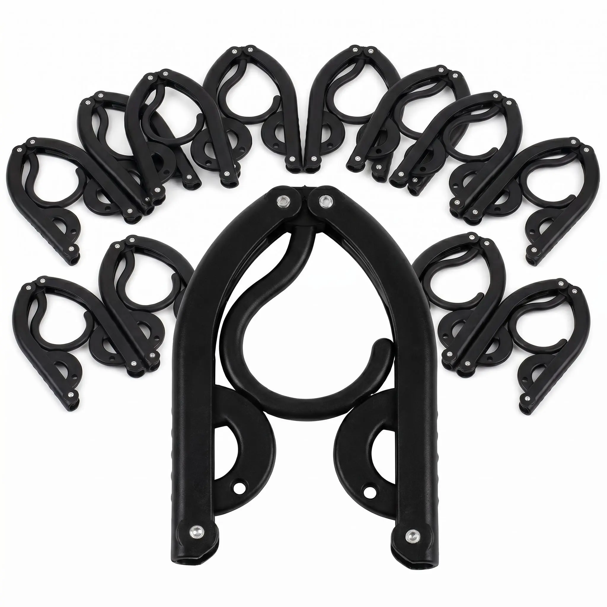 12-Pack Foldable Travel Clothes Hangers, Compact Portable Hangers for Suitcase, Hotel, Dorm, Camping & Home