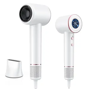 Hair Dryer - Ionic Blow Dryer with 110,000 RPM Brushless Motor for Fast Drying, 1500W 3Temps/2Speeds Negative Ions Dryer, Low Noise Thermo-Control Hairdryer with Magnetic Nozzle for Women Home Travel