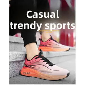 Plus-size men's shoes 2026 new model breathable casual student shoes fashionable versatile sports shoes shock-absorbing outdoor running shoes