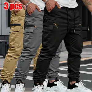 Men’s Fashion Cargo Pants — All-Season Trendy Jogger Long Pants, New Loose Fit, Versatile Multi-Pocket Sports Pants for Everyday Casual Wear