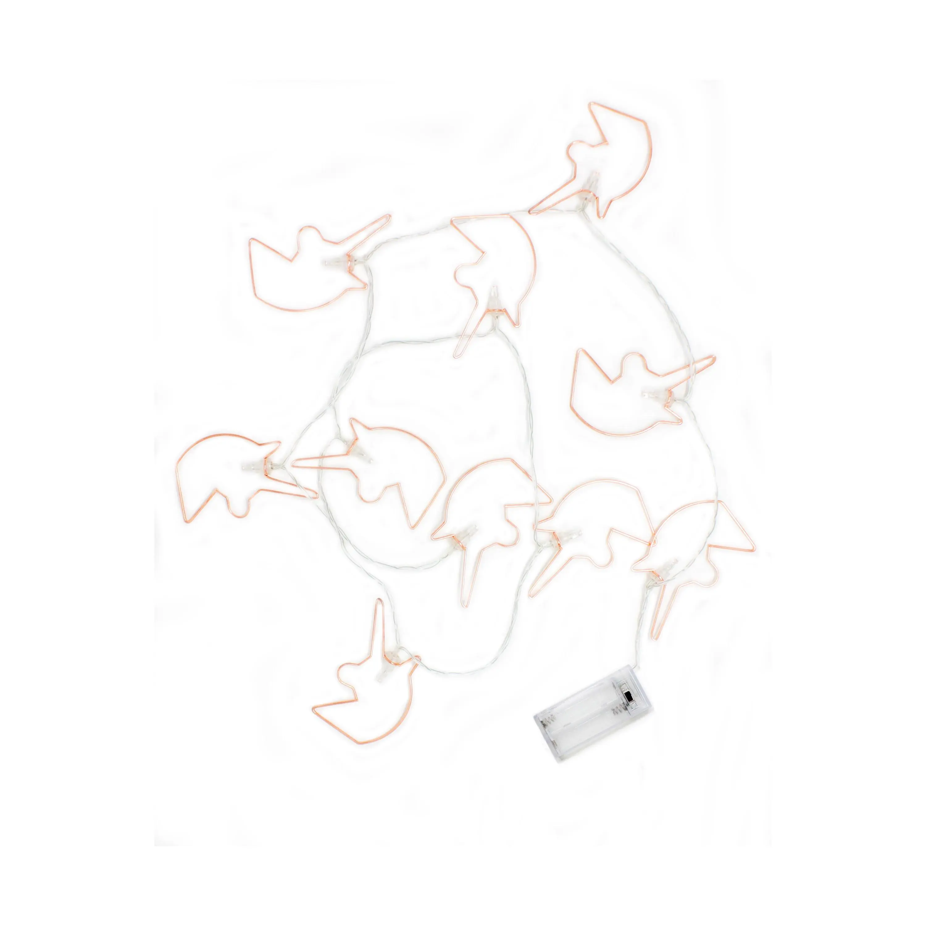 Perfect Holiday Rose Gold Unicorn String Lights Battery Operated Warm White Decorative Lighting
